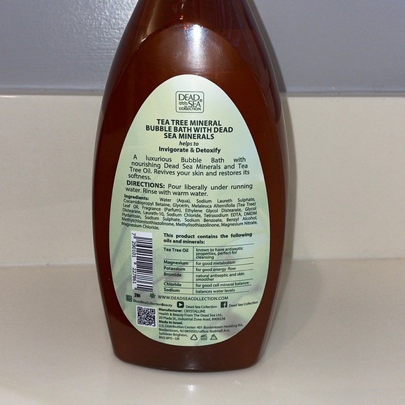 Dead Sea Collection Tea Tree Detox & Invigorate Mineral Bubble Bath 33.8oz NEW!! - Picture 4 of 7